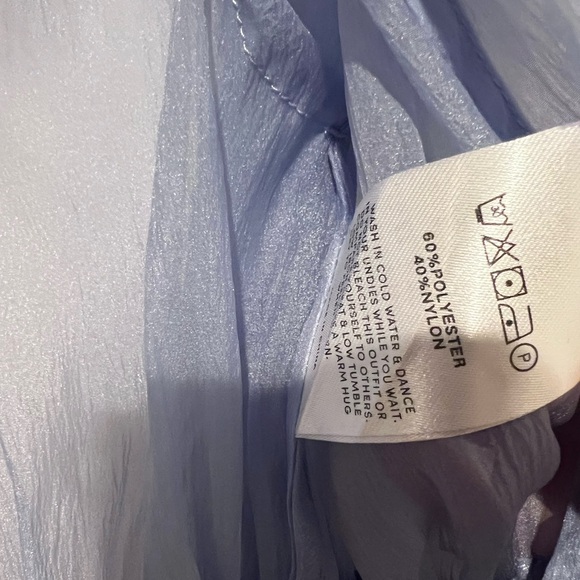 Pepermayo PIETRA sheer crop top in blue size us 8 - Picture 5 of 5